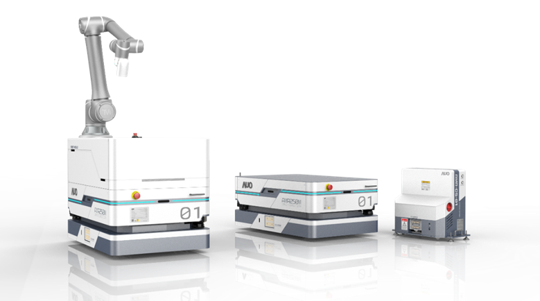 EZPay數位開發的自主式移動機器人（AMR250M），搭配全向輪並結合AI演算法、2D LiDAR、3D攝影機等技術，協助客戶實現產線全自動化